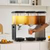 imageVEVOR Commercial Beverage Dispenser 3 Tanks 18 L  19 QT Per Tank Juice Dispenser 512W Stainless Steel Ice Tea Drink Machine with 45F54F Cooling Temperature for Cold Drink Restaurant Bar Party18L3