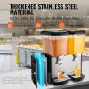 imageVEVOR Commercial Beverage Dispenser 3 Tanks 18 L  19 QT Per Tank Juice Dispenser 512W Stainless Steel Ice Tea Drink Machine with 45F54F Cooling Temperature for Cold Drink Restaurant Bar Party18L2