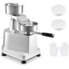 imageVEVOR Commercial Burger Patty Maker 130mm5inch Hamburger Beef Patty Maker Heavy Duty FoodGrade Stainless Steel Bowl Burger Press Machine Kitchen Meat Forming Processor with 1000 Pcs Patty Papers4 inch