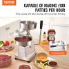 imageVEVOR Commercial Burger Patty Maker 130mm5inch Hamburger Beef Patty Maker Heavy Duty FoodGrade Stainless Steel Bowl Burger Press Machine Kitchen Meat Forming Processor with 1000 Pcs Patty Papers6 inch