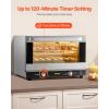 imageVEVOR Commercial Convection Oven 47L43Qt HalfSize Conventional Oven Countertop 1600W 4Tier Toaster wFront Glass Door Electric Baking Oven wTrays Wire Racks Clip Gloves 120V4Tier 43Qt