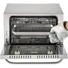 imageVEVOR Commercial Convection Oven 47L43Qt HalfSize Conventional Oven Countertop 1600W 4Tier Toaster wFront Glass Door Electric Baking Oven wTrays Wire Racks Clip Gloves 120V3Tier 19Qt