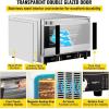imageVEVOR Commercial Convection Oven 47L43Qt HalfSize Conventional Oven Countertop 1600W 4Tier Toaster wFront Glass Door Electric Baking Oven wTrays Wire Racks Clip Gloves 120V4Tier 60Qt