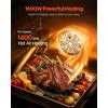 imageVEVOR Commercial Convection Oven 47L43Qt HalfSize Conventional Oven Countertop 1600W 4Tier Toaster wFront Glass Door Electric Baking Oven wTrays Wire Racks Clip Gloves 120V4Tier 43Qt