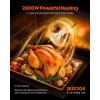 imageVEVOR Commercial Convection Oven 47L43Qt HalfSize Conventional Oven Countertop 1600W 4Tier Toaster wFront Glass Door Electric Baking Oven wTrays Wire Racks Clip Gloves 120V4Tier 66L 2800W