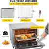 imageVEVOR Commercial Convection Oven 47L43Qt HalfSize Conventional Oven Countertop 1600W 4Tier Toaster wFront Glass Door Electric Baking Oven wTrays Wire Racks Clip Gloves 120V4Tier 60Qt