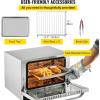 imageVEVOR Commercial Convection Oven 47L43Qt HalfSize Conventional Oven Countertop 1600W 4Tier Toaster wFront Glass Door Electric Baking Oven wTrays Wire Racks Clip Gloves 120V3Tier 19Qt