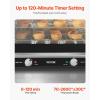 imageVEVOR Commercial Convection Oven 47L43Qt HalfSize Conventional Oven Countertop 1600W 4Tier Toaster wFront Glass Door Electric Baking Oven wTrays Wire Racks Clip Gloves 120V4Tier 66L 2800W