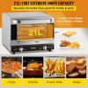 imageVEVOR Commercial Convection Oven 47L43Qt HalfSize Conventional Oven Countertop 1600W 4Tier Toaster wFront Glass Door Electric Baking Oven wTrays Wire Racks Clip Gloves 120V3Tier 19Qt
