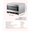 imageVEVOR Commercial Convection Oven 47L43Qt HalfSize Conventional Oven Countertop 1600W 4Tier Toaster wFront Glass Door Electric Baking Oven wTrays Wire Racks Clip Gloves 120V4Tier 43Qt