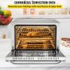 imageVEVOR Commercial Convection Oven 47L43Qt HalfSize Conventional Oven Countertop 1600W 4Tier Toaster wFront Glass Door Electric Baking Oven wTrays Wire Racks Clip Gloves 120V4Tier 60Qt