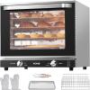 imageVEVOR Commercial Convection Oven 47L43Qt HalfSize Conventional Oven Countertop 1600W 4Tier Toaster wFront Glass Door Electric Baking Oven wTrays Wire Racks Clip Gloves 120V4Tier 66L 2800W