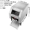 imageVEVOR Commercial Conveyor Toaster 300 SlicesHour Heavy Duty Stainless Steel Electric Restaurant Toaster for Toast Bun Bagel Bread150PCSHour