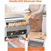 imageVEVOR Commercial Conveyor Toaster 300 SlicesHour Heavy Duty Stainless Steel Electric Restaurant Toaster for Toast Bun Bagel Bread450PCSHour