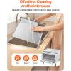imageVEVOR Commercial Conveyor Toaster 300 SlicesHour Heavy Duty Stainless Steel Electric Restaurant Toaster for Toast Bun Bagel Bread450PCSHour
