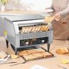 imageVEVOR Commercial Conveyor Toaster 300 SlicesHour Heavy Duty Stainless Steel Electric Restaurant Toaster for Toast Bun Bagel Bread450PCSHour