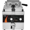 imageVEVOR Commercial Deep Fryer 2 x 9Qt  85L Double Oil Fryer with 2 Baskets 1mm Thickened Stainless Steel Dual Tank 3500W Electric Countertop Fryer Time ampamp Temp Control for Kitchen Restaurant UseSingle Tank