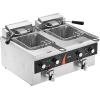 imageVEVOR Commercial Deep Fryer 2 x 9Qt  85L Double Oil Fryer with 2 Baskets 1mm Thickened Stainless Steel Dual Tank 3500W Electric Countertop Fryer Time ampamp Temp Control for Kitchen Restaurant UseDouble Tank