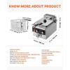 imageVEVOR Commercial Deep Fryer 2 x 9Qt  85L Double Oil Fryer with 2 Baskets 1mm Thickened Stainless Steel Dual Tank 3500W Electric Countertop Fryer Time ampamp Temp Control for Kitchen Restaurant UseSingle Tank