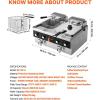 imageVEVOR Commercial Deep Fryer 2 x 9Qt  85L Double Oil Fryer with 2 Baskets 1mm Thickened Stainless Steel Dual Tank 3500W Electric Countertop Fryer Time ampamp Temp Control for Kitchen Restaurant UseDouble Tank