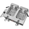 imageVEVOR Commercial Deep Fryer 2 x 9Qt  85L Double Oil Fryer with 2 Baskets 1mm Thickened Stainless Steel Dual Tank 3500W Electric Countertop Fryer Time ampamp Temp Control for Kitchen Restaurant UseDouble Tank