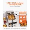 imageVEVOR Commercial Deep Fryer 2 x 9Qt  85L Double Oil Fryer with 2 Baskets 1mm Thickened Stainless Steel Dual Tank 3500W Electric Countertop Fryer Time ampamp Temp Control for Kitchen Restaurant UseSingle Tank