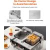 imageVEVOR Commercial Deep Fryer 2 x 9Qt  85L Double Oil Fryer with 2 Baskets 1mm Thickened Stainless Steel Dual Tank 3500W Electric Countertop Fryer Time ampamp Temp Control for Kitchen Restaurant UseDouble Tank