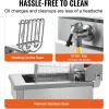 imageVEVOR Commercial Deep Fryer Dual Tank 3000W Electric Countertop Fryer with Basket 2 x 116Qt11L Double Stainless Steel Oil Fryer with Drain Time ampamp Temp Control for Kitchen Restaurant UseUpgraded with Timer  Oil Filtration