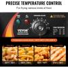 imageVEVOR Commercial Deep Fryer Dual Tank 3000W Electric Countertop Fryer with Basket 2 x 116Qt11L Double Stainless Steel Oil Fryer with Drain Time ampamp Temp Control for Kitchen Restaurant UseDeep Fryer
