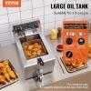 imageVEVOR Commercial Deep Fryer Dual Tank 3000W Electric Countertop Fryer with Basket 2 x 116Qt11L Double Stainless Steel Oil Fryer with Drain Time ampamp Temp Control for Kitchen Restaurant UseUpgraded with Timer  Oil Filtration
