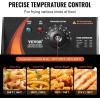 imageVEVOR Commercial Deep Fryer Dual Tank 3000W Electric Countertop Fryer with Basket 2 x 116Qt11L Double Stainless Steel Oil Fryer with Drain Time ampamp Temp Control for Kitchen Restaurant UseExtra Large