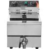 imageVEVOR Commercial Deep Fryer Dual Tank 3000W Electric Countertop Fryer with Basket 2 x 116Qt11L Double Stainless Steel Oil Fryer with Drain Time ampamp Temp Control for Kitchen Restaurant UseUpgraded with Timer  Oil Filtration