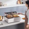 imageVEVOR Commercial Deep Fryer Dual Tank 3000W Electric Countertop Fryer with Basket 2 x 116Qt11L Double Stainless Steel Oil Fryer with Drain Time ampamp Temp Control for Kitchen Restaurant UseDeep Fryer