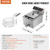 imageVEVOR Commercial Deep Fryer Dual Tank 3000W Electric Countertop Fryer with Basket 2 x 116Qt11L Double Stainless Steel Oil Fryer with Drain Time ampamp Temp Control for Kitchen Restaurant UseUpgraded with Timer  Oil Filtration