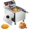 imageVEVOR Commercial Deep Fryer Dual Tank 3000W Electric Countertop Fryer with Basket 2 x 116Qt11L Double Stainless Steel Oil Fryer with Drain Time ampamp Temp Control for Kitchen Restaurant UseDeep Fryer