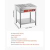 imageVEVOR Commercial Electric Food Warmer 7 Pans  2 Pots Steam Table 1800W Professional Buffet Catering Food Warmer with Shield Undershelf Wheels Stainless Steel Server for Party Restaurant6Pan