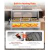 imageVEVOR Commercial Electric Food Warmer 7 Pans  2 Pots Steam Table 1800W Professional Buffet Catering Food Warmer with Shield Undershelf Wheels Stainless Steel Server for Party Restaurant612 Pans