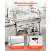 imageVEVOR Commercial Electric Food Warmer 7 Pans  2 Pots Steam Table 1800W Professional Buffet Catering Food Warmer with Shield Undershelf Wheels Stainless Steel Server for Party Restaurant5 Pans  2 Pots