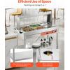 imageVEVOR Commercial Electric Food Warmer 7 Pans  2 Pots Steam Table 1800W Professional Buffet Catering Food Warmer with Shield Undershelf Wheels Stainless Steel Server for Party Restaurant612 Pans