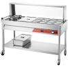 imageVEVOR Commercial Electric Food Warmer 7 Pans  2 Pots Steam Table 1800W Professional Buffet Catering Food Warmer with Shield Undershelf Wheels Stainless Steel Server for Party Restaurant7 Pans  2 Pots Large