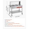 imageVEVOR Commercial Electric Food Warmer 7 Pans  2 Pots Steam Table 1800W Professional Buffet Catering Food Warmer with Shield Undershelf Wheels Stainless Steel Server for Party Restaurant612 Pans