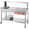 imageVEVOR Commercial Electric Food Warmer 7 Pans  2 Pots Steam Table 1800W Professional Buffet Catering Food Warmer with Shield Undershelf Wheels Stainless Steel Server for Party Restaurant5 Pans  2 Pots