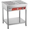 imageVEVOR Commercial Electric Food Warmer 7 Pans  2 Pots Steam Table 1800W Professional Buffet Catering Food Warmer with Shield Undershelf Wheels Stainless Steel Server for Party Restaurant6Pan