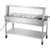 imageVEVOR Commercial Electric Food Warmer 7 Pans  2 Pots Steam Table 1800W Professional Buffet Catering Food Warmer with Shield Undershelf Wheels Stainless Steel Server for Party Restaurant5 Pans  2 Pots