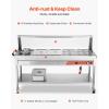 imageVEVOR Commercial Electric Food Warmer 7 Pans  2 Pots Steam Table 1800W Professional Buffet Catering Food Warmer with Shield Undershelf Wheels Stainless Steel Server for Party Restaurant8 Pans  2 Pots
