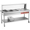 imageVEVOR Commercial Electric Food Warmer 7 Pans  2 Pots Steam Table 1800W Professional Buffet Catering Food Warmer with Shield Undershelf Wheels Stainless Steel Server for Party Restaurant7 Pans  2 Pots