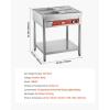 imageVEVOR Commercial Electric Food Warmer 7 Pans  2 Pots Steam Table 1800W Professional Buffet Catering Food Warmer with Shield Undershelf Wheels Stainless Steel Server for Party Restaurant4Pan