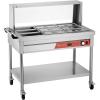 imageVEVOR Commercial Electric Food Warmer 7 Pans  2 Pots Steam Table 1800W Professional Buffet Catering Food Warmer with Shield Undershelf Wheels Stainless Steel Server for Party Restaurant9Pan