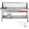 imageVEVOR Commercial Electric Food Warmer 7 Pans  2 Pots Steam Table 1800W Professional Buffet Catering Food Warmer with Shield Undershelf Wheels Stainless Steel Server for Party Restaurant7 Pans  2 Pots