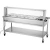 imageVEVOR Commercial Electric Food Warmer 7 Pans  2 Pots Steam Table 1800W Professional Buffet Catering Food Warmer with Shield Undershelf Wheels Stainless Steel Server for Party Restaurant7 Pans  2 Pots